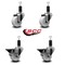 Service Caster 3'' Nylon Wheel Swivel 1-1/4'' Expanding Stem Caster Set 2 Brakes, 4PK SCC-EX20S314-NYS-2-PLB-2-114 - alternate 5